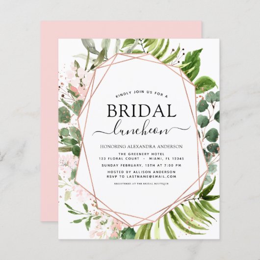 予算ブライダルシャワールンチョングリーンリーユーカリ (正面/裏面)