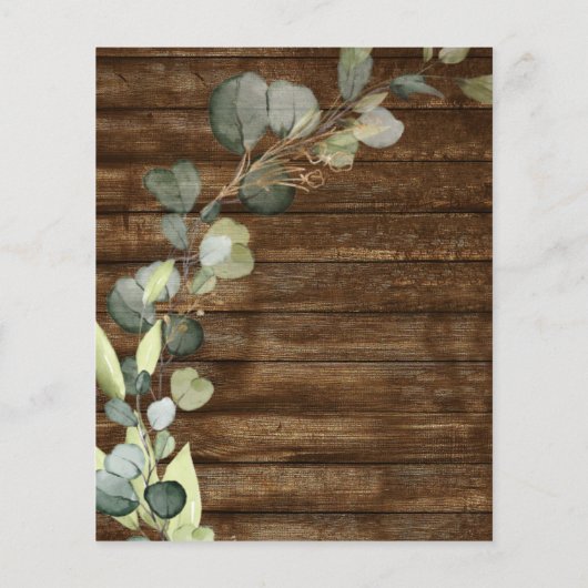 予算ブライダルシャワールンチョングリーンリーユーカリ (裏面)