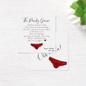 予算ブライダルシャワーレッドランジェリーパンティゲームカード (デスク)