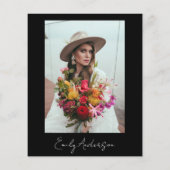 予算ブライダルシャワー手書きスクリプトのミニマル チラシ (裏面)