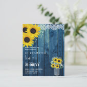 予算ブライダルシャワー招待状素朴ひまわり (スタンド正面)