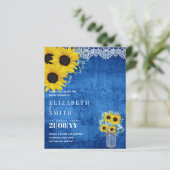 予算ブライダルシャワー招待状素朴ひまわり (スタンド正面)
