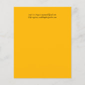 予算ブライダルシャワー招待状素朴ひまわり (裏面)