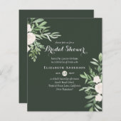 予算ブライダルシャワー招待状葉フローラ (正面/裏面)