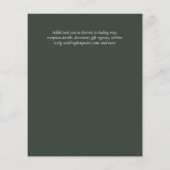 予算ブライダルシャワー招待状葉フローラ (裏面)