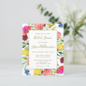 予算ブライダルシャワー招待状 |水彩庭園 (スタンド正面)