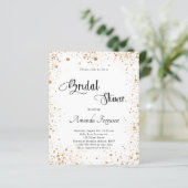 予算ブライダルシャワー白金ゴールドグリッター招待 (スタンド正面)