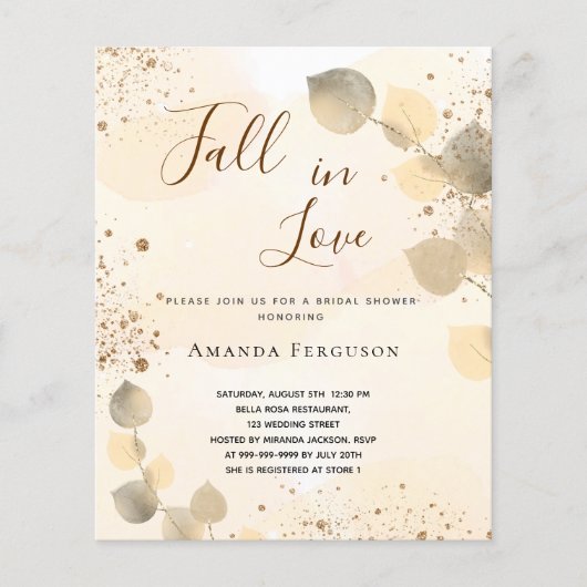 予算ブライダルシャワー秋ゴールデンユーカリ (正面)