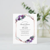 予算ブライダルシャワー紫フローラ幾何学模様 (スタンド正面)