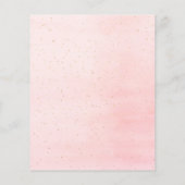 予算ブライダルシャワー赤面ピンクフローラ招待 (裏面)