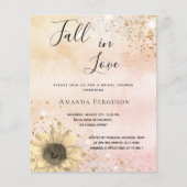 予算ブライダルシャワー金ゴールド素朴ひまわり秋 (正面)