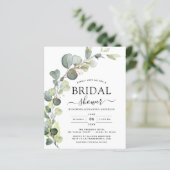 予算ブライダルシャワーQRコードユーカリ緑 (スタンド正面)