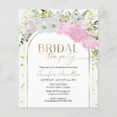 予算ブライダルティーパーティーブライダルシャワー招待 (正面)