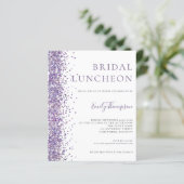 予算ブライダルルンチョンパープルグリッター招待状 (スタンド正面)