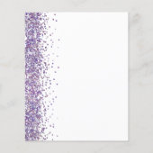 予算ブライダルルンチョンパープルグリッター招待状 (裏面)