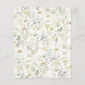 予算ブライダルルンチョンワイルドフラワー招待状 (裏面)