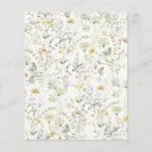 予算ブライダルルンチョンワイルドフラワー招待状 チラシ (裏面)