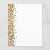 予算ブライダルルンチョン金ゴールドグリッター招待状 (裏面)