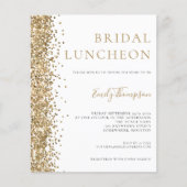 予算ブライダルルンチョン金ゴールドグリッター招待状 (正面)