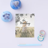 予算ブラックバラフォトオーバーレイ結婚式の招待 チラシ (シングル)