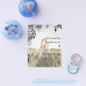 予算ブラックバラフォトオーバーレイ結婚式の招待 チラシ (シングル)