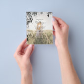 予算ブラックバラフォトオーバーレイ結婚式の招待 チラシ (手)