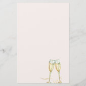 予算ブランチと泡立つブライダルシャワーの招待 (裏面)