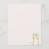 予算ブランチと泡立つブライダルシャワーの招待 チラシ (裏面)