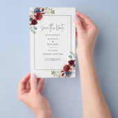 予算ブルゴーニュ素朴フローラ日付の保存 チラシ (ハンドル)