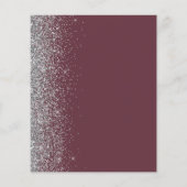 予算ブルゴーニュ銀書道結婚式の招待 (裏面)