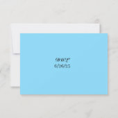 予算ブルー ハイドランジア QRコード RSVP カード (裏面)