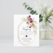 予算プラム開花ジンジャーフローラ結婚式の招待 (スタンド正面)