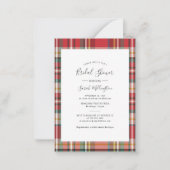 予算プレイドブライダルシャワー招待 ノートカード (正面)