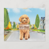 予算プードル引っ越しました新しい住所ドッグ移動 (正面)