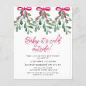 予算ベビーそれが寒い外ベビーシャワー招待状 (正面)