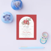 予算ベビーそれが寒い外ベビーシャワー招待状 チラシ (シングル)