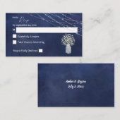 予算ベビーの息、ブルーチョーク2SM食事なしrsvp エンクロージャーカード (正面/裏面)