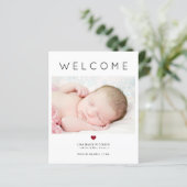 予算ベビーようこそ写真の誕生のお知らせ (スタンド正面)