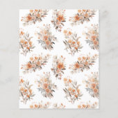 予算ベビーイン開花ガールボホベイビーシャワー招待状 (裏面)