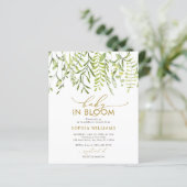 予算ベビーイン開花グリーンベビーシャワー招待状 (スタンド正面)