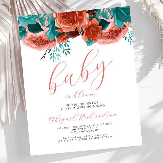 予算ベビーイン開花サンゴティール（緑がかった色）フローラベビーシャワー (クリエイターアップロード済み)