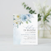 予算ベビーイン開花ツインシャワー招待状 (スタンド正面)