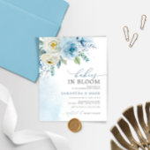 予算ベビーイン開花ツインシャワー招待状