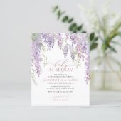 予算ベビーイン開花藤シャワー招待状 (スタンド正面)