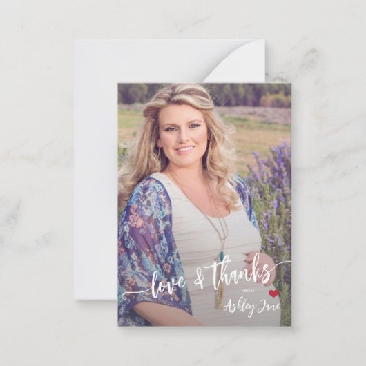 予算ベビーシャワモダンー写真ス感謝していトスクリプト ノートカード (正面)