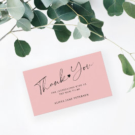 予算ベビーシャワースクリプトピンク感謝していユー エンクロージャーカード