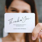 予算ベビーシャワースクリプトホワイトブラック感謝していユー エンクロージャーカード