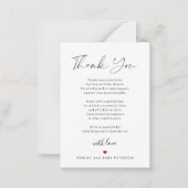 予算ベビーシャワー感謝していスクリプト ノートカード (正面)