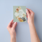 予算ベビーシャワー招待状 – ジャングル動物 チラシ (手)