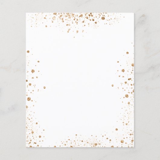 予算ベビーシャワー白金ゴールドグリッターバルーン (裏面)